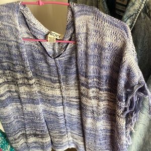 Roxy Cardigan with Fringe short sleeves